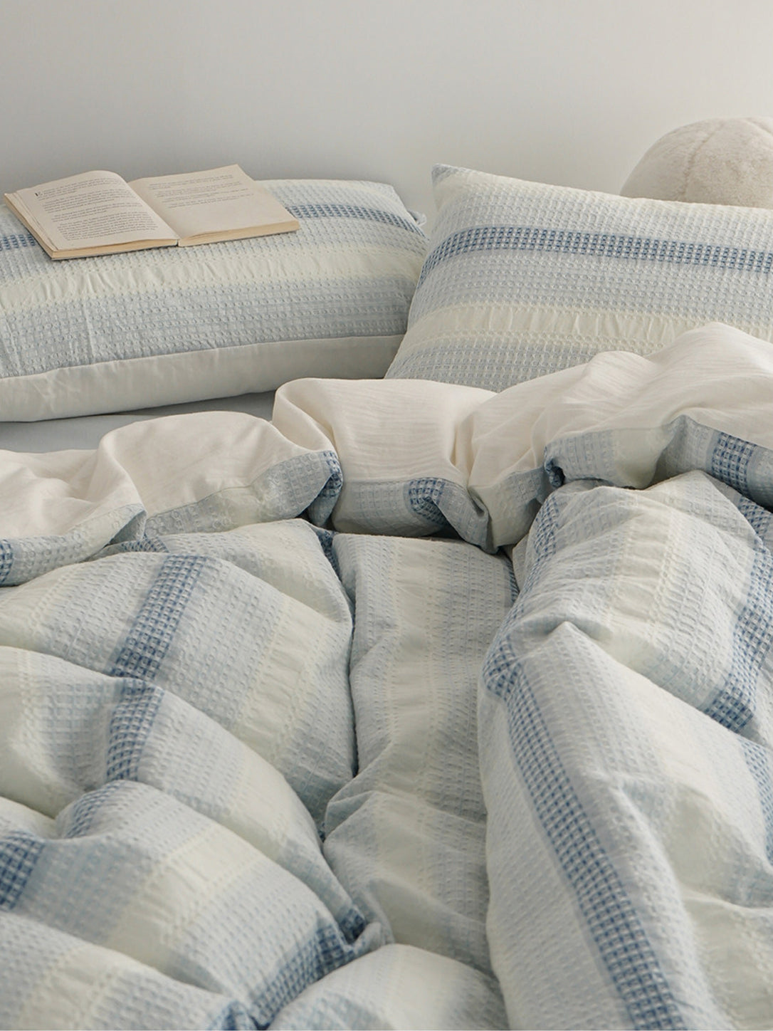 Gradient Waffle Cotton Bedding Set