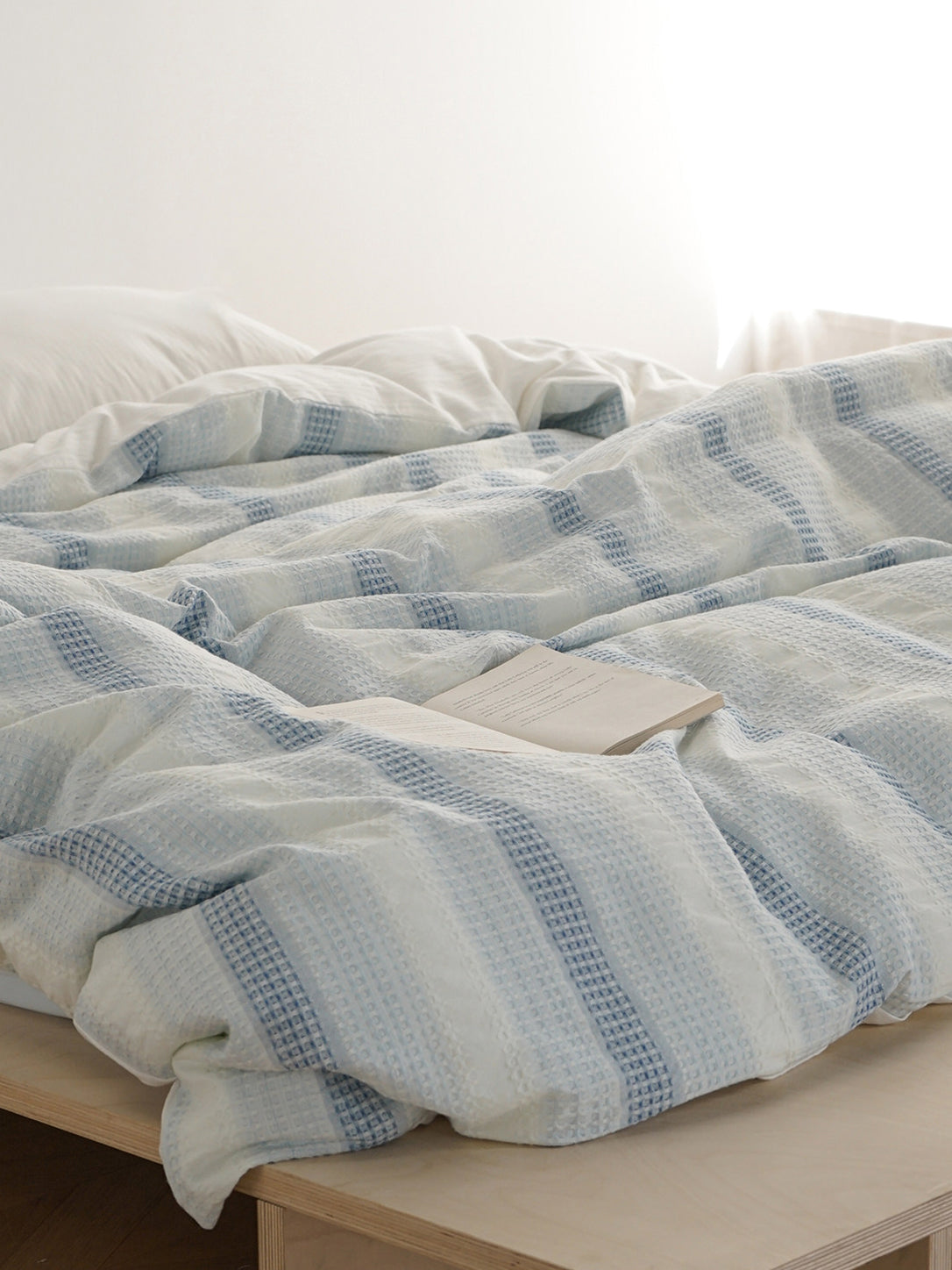 Gradient Waffle Cotton Bedding Set