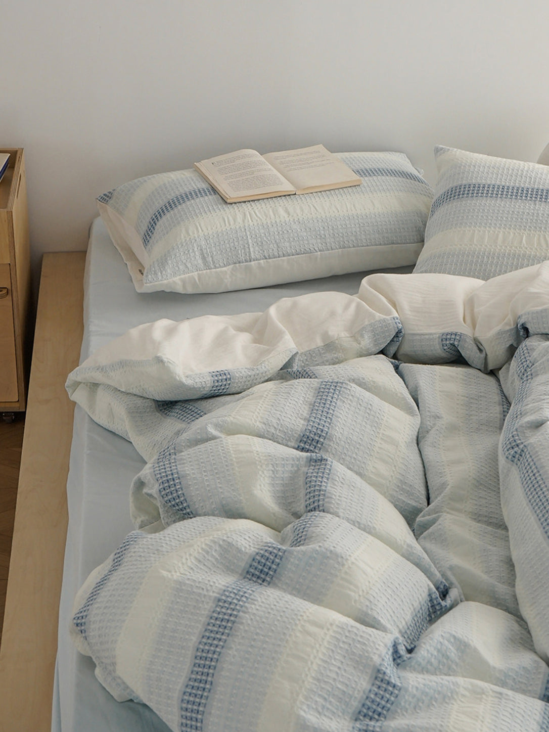 Gradient Waffle Cotton Bedding Set