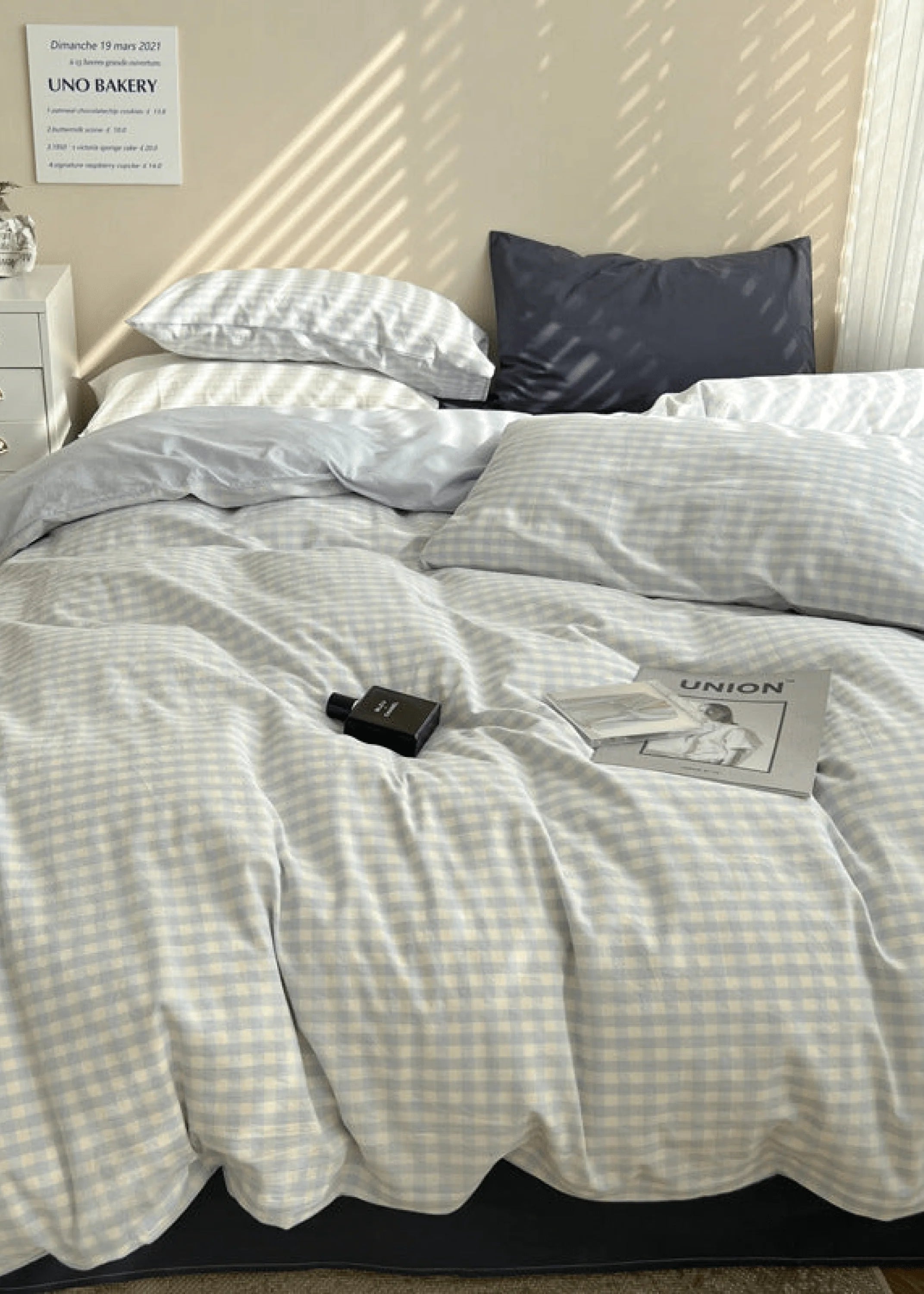 Mixed Gingham Bedding Set