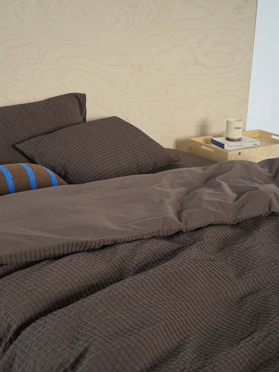 Textured Tuck Stripe Jacquard Bedding Set