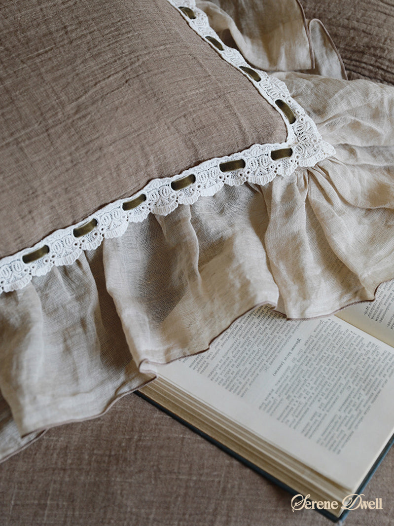 Belle Lace Ruffle Bedding Set