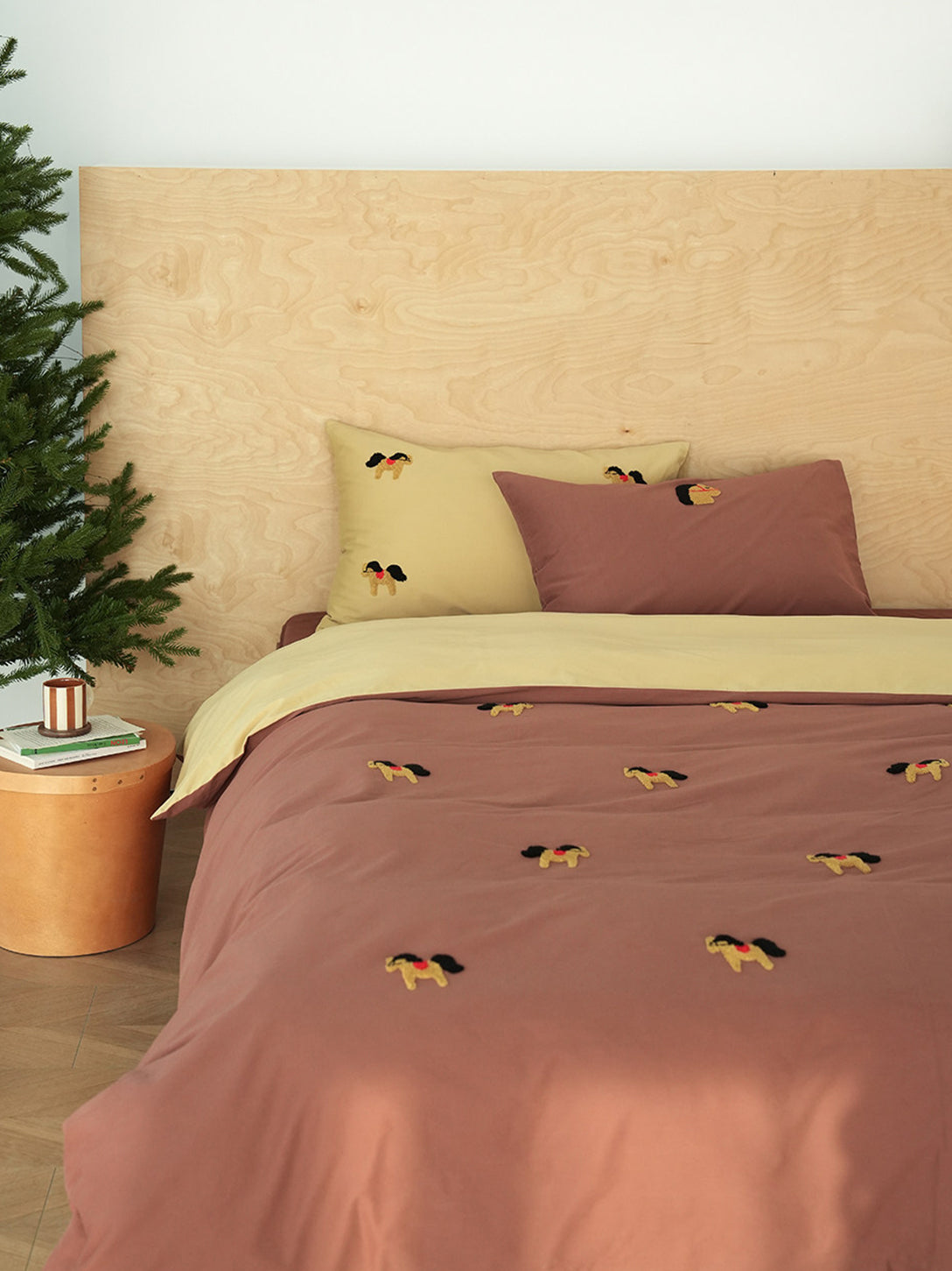 Embroidered Horse Brushed Bedding Set