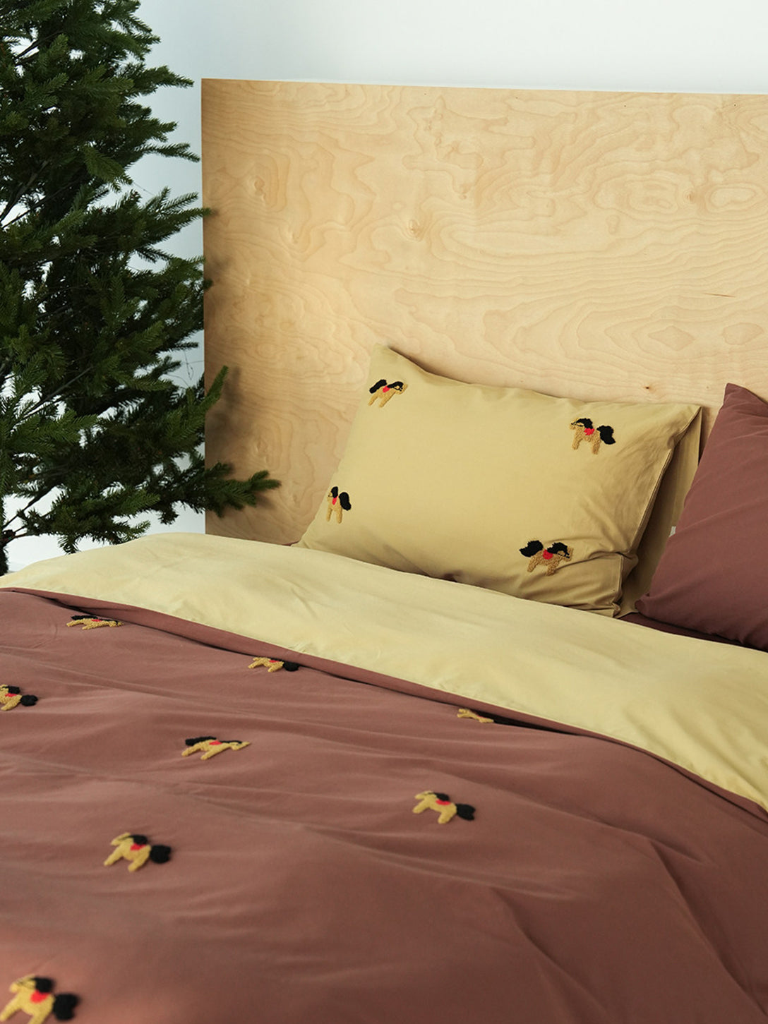 Embroidered Horse Brushed Bedding Set