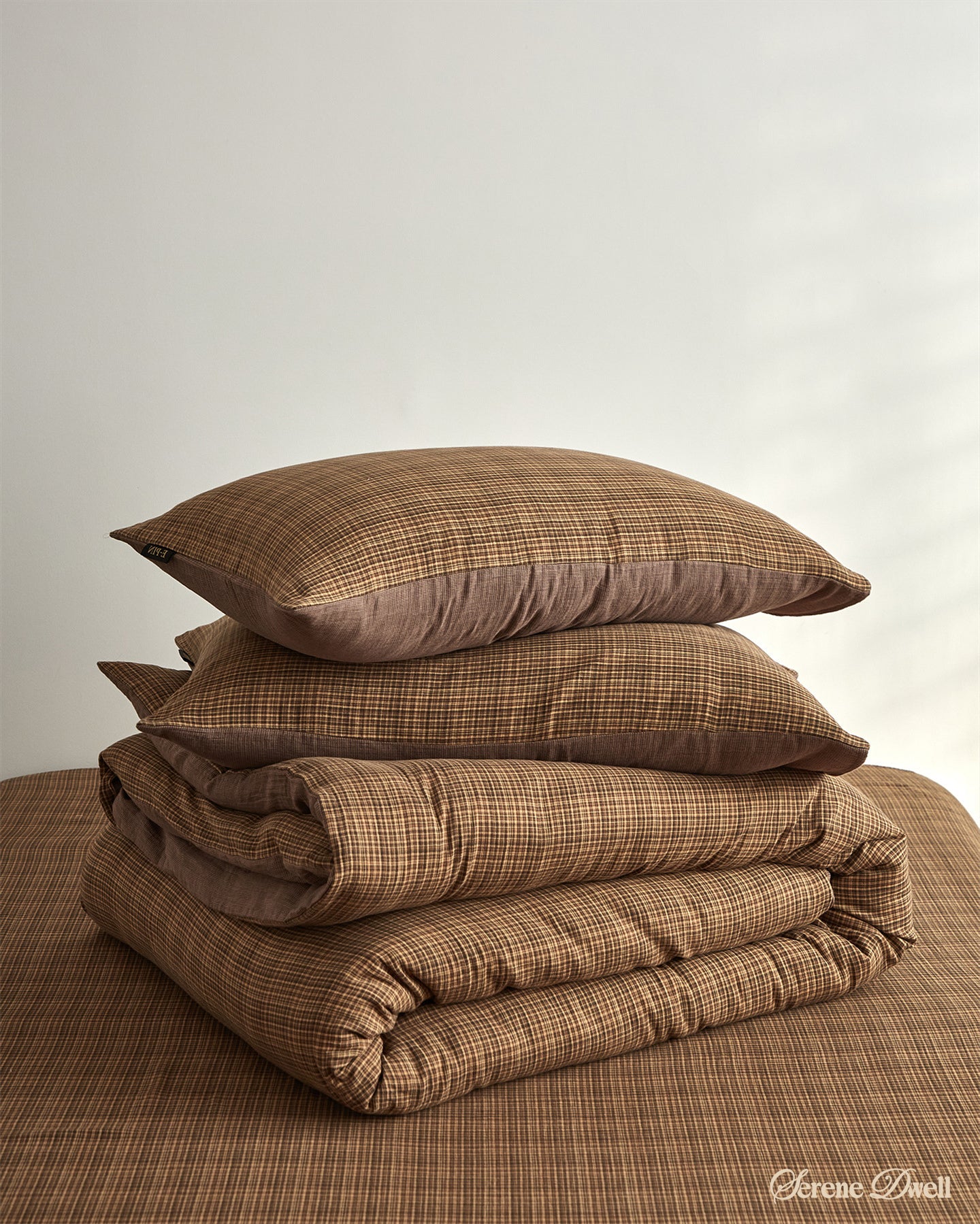Mira striped Retro Double Gauze Bedding Set