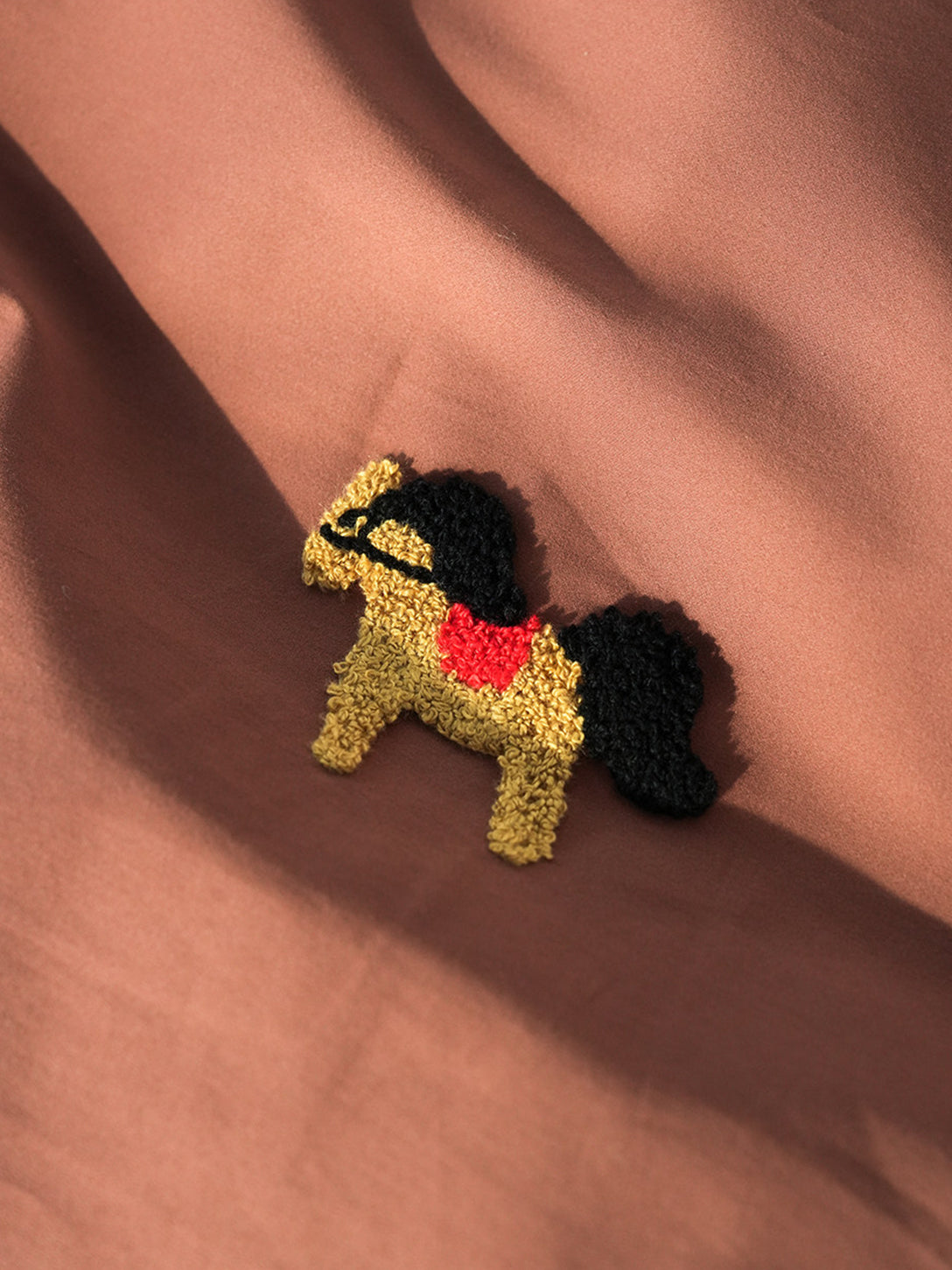 Embroidered Horse Brushed Bedding Set