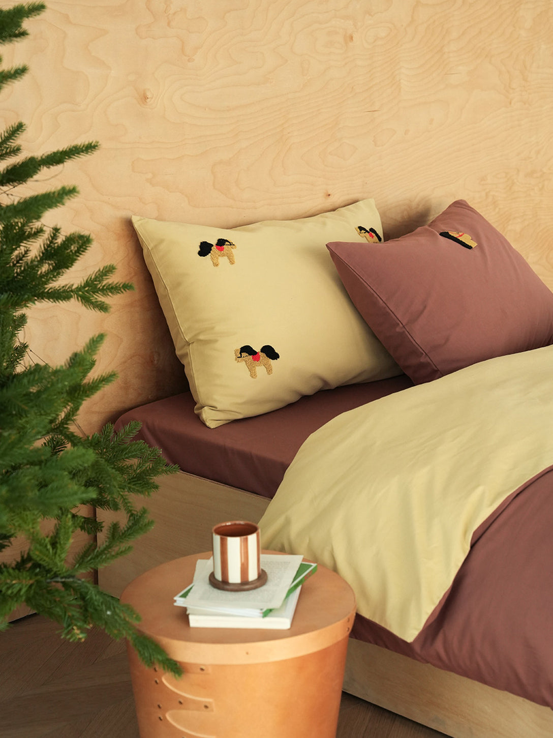 Embroidered Horse Brushed Bedding Set