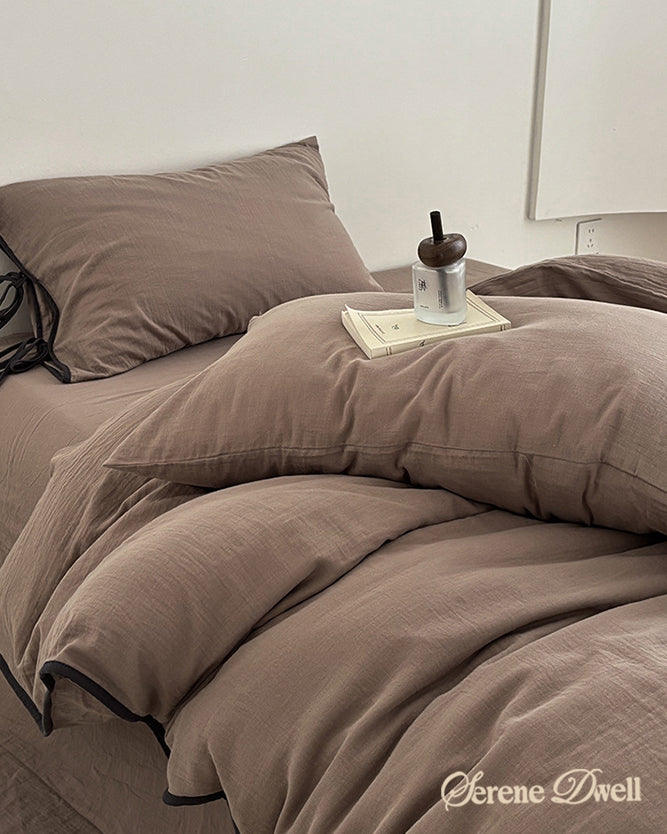 Serena Ribbon Tied Bedding Set