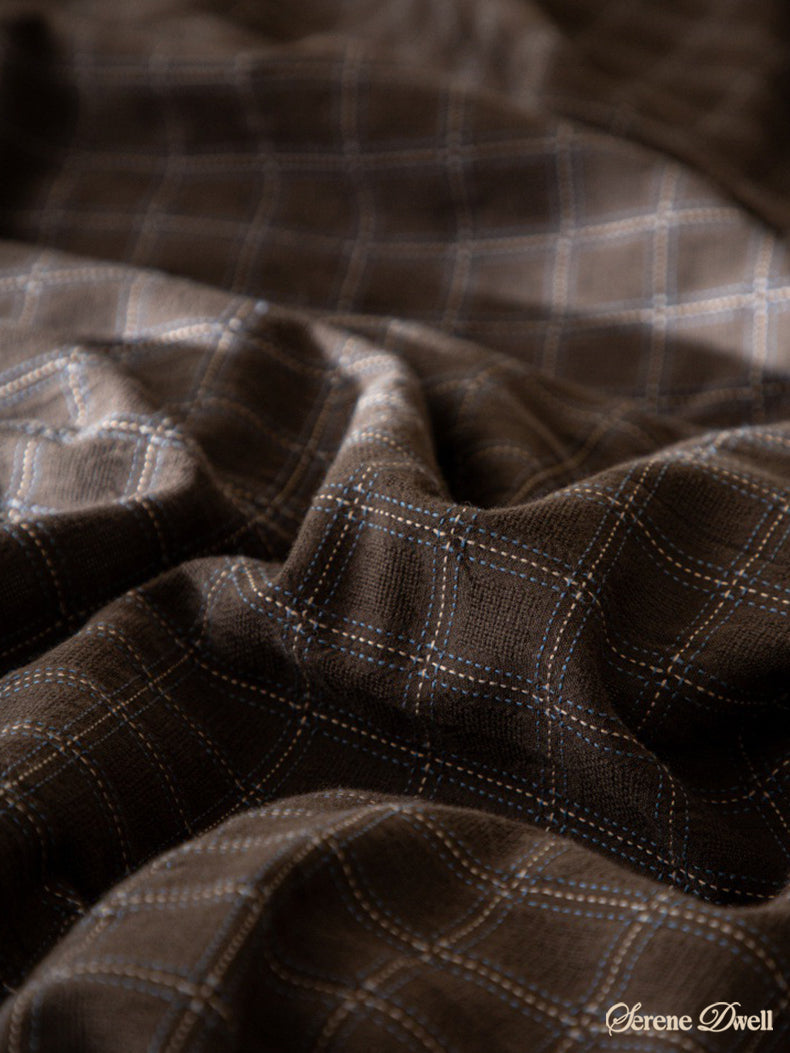 Felicity Gingham Lace Ruffle Bedding Set