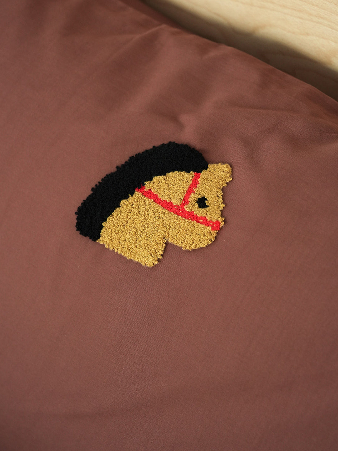 Embroidered Horse Brushed Bedding Set