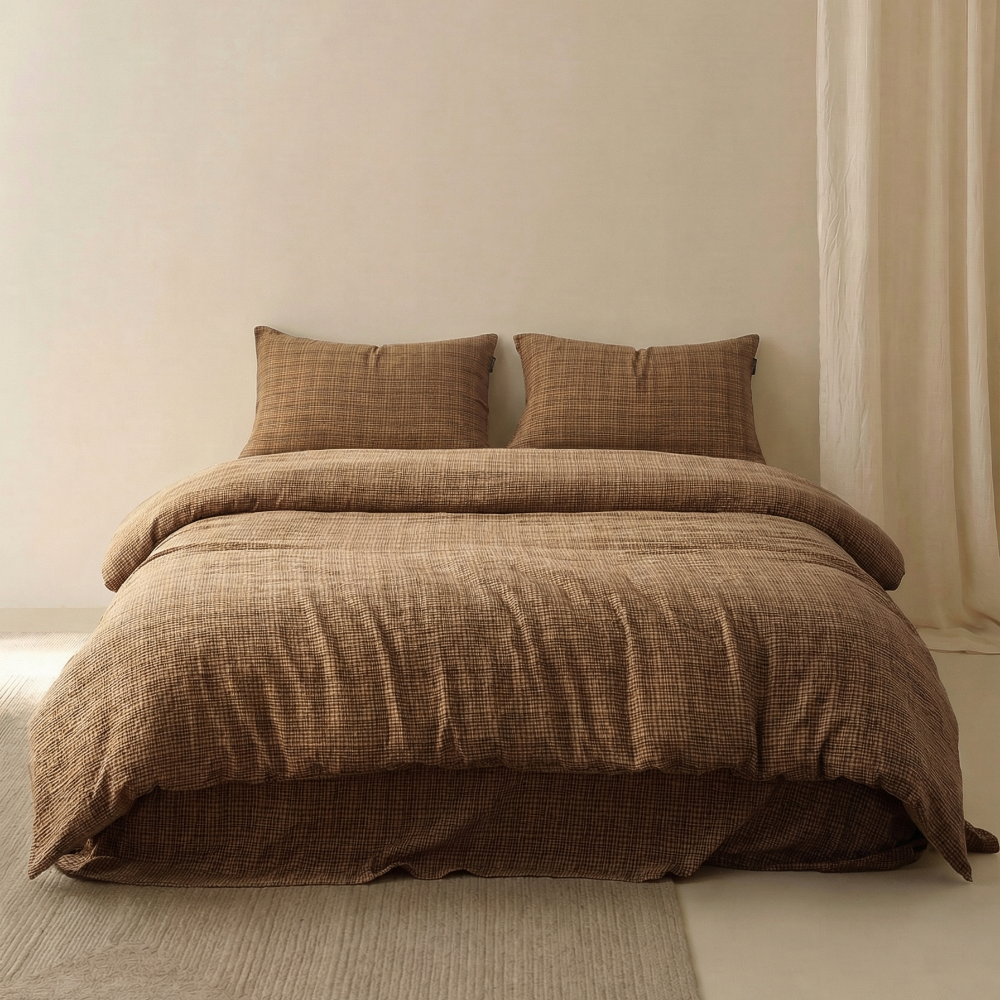 Mira striped Retro Double Gauze Bedding Set