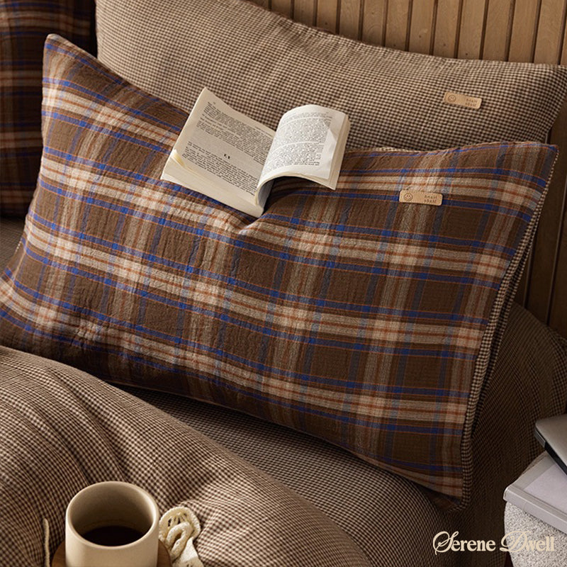British Vintage Plaid Bedding Set