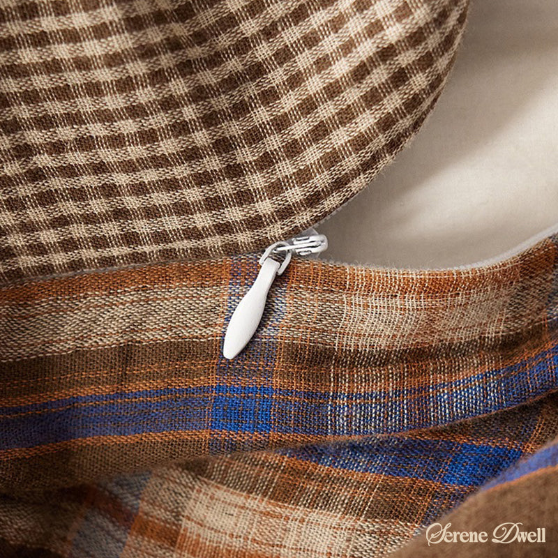 British Vintage Plaid Bedding Set