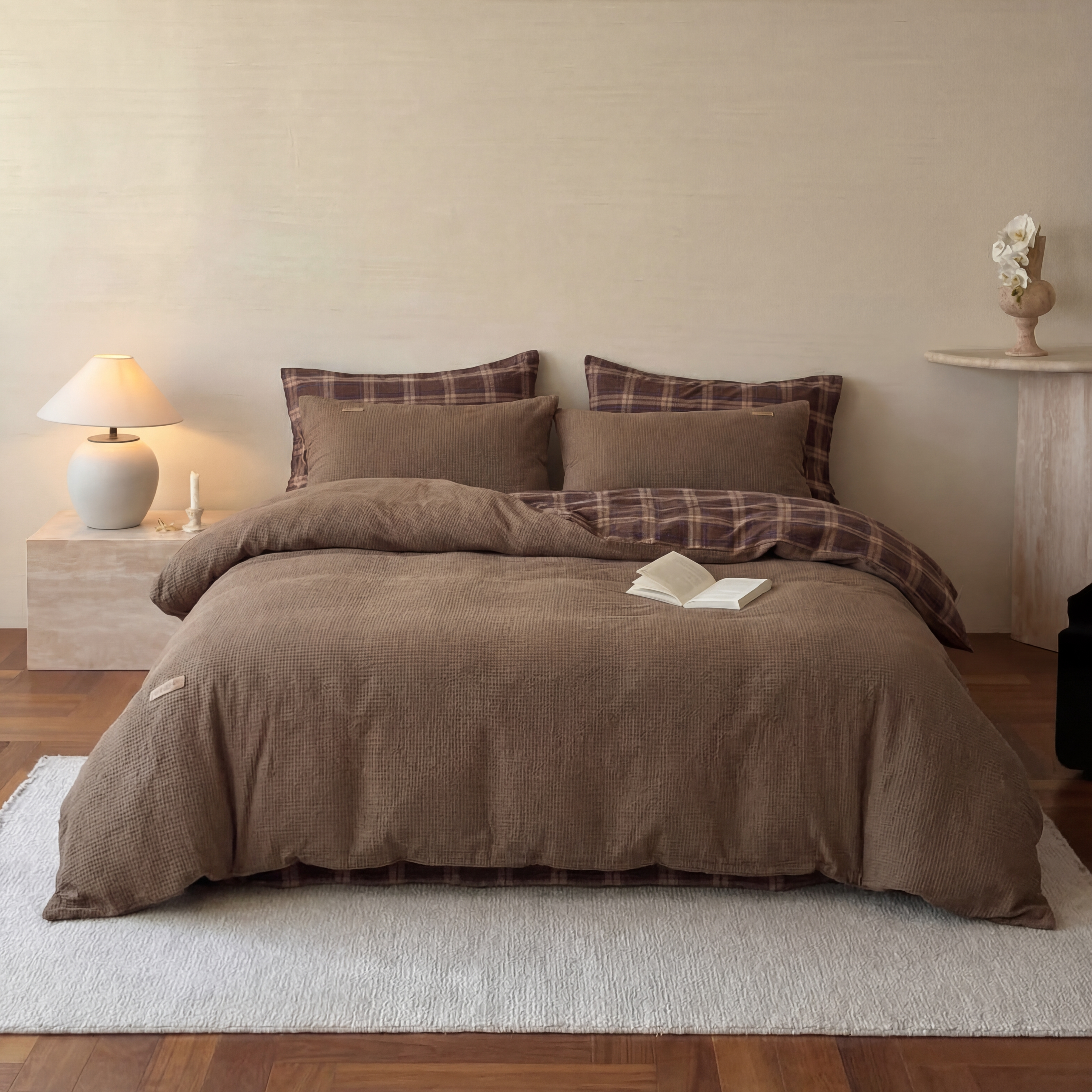 British Vintage Plaid Bedding Set