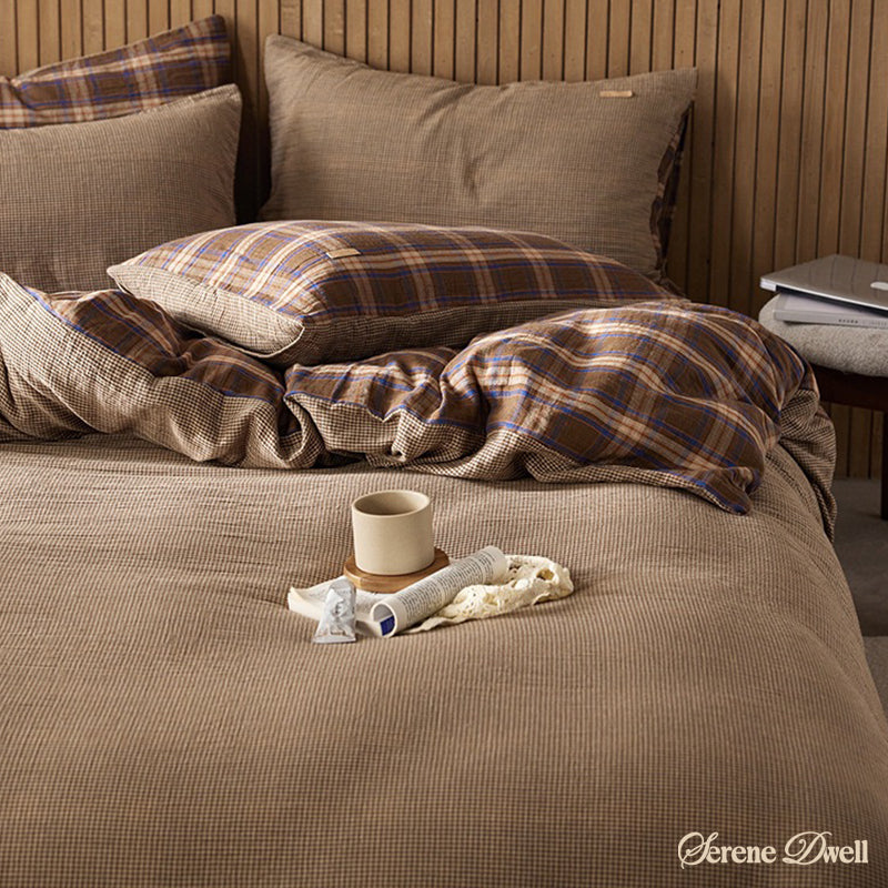 British Vintage Plaid Bedding Set