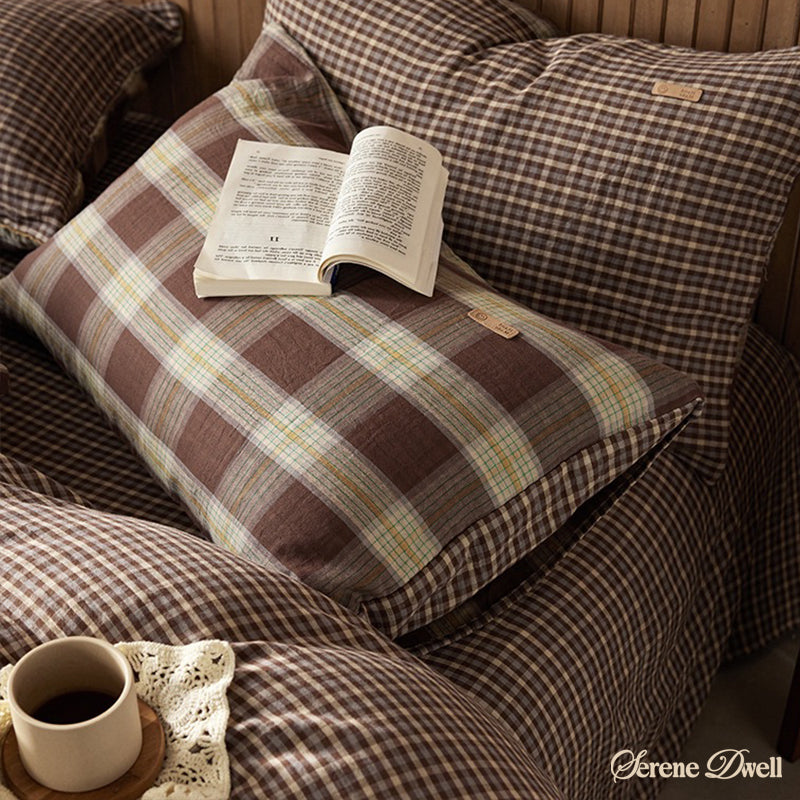 British Vintage Plaid Bedding Set