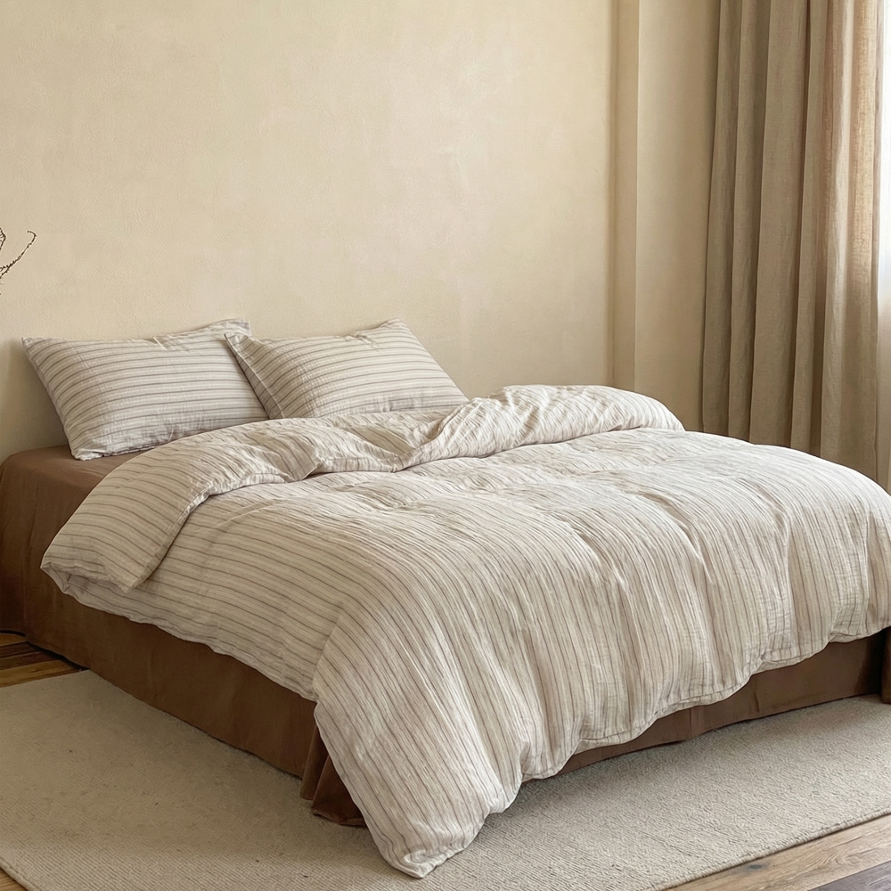 Laurel Striped Pastel Bedding Set