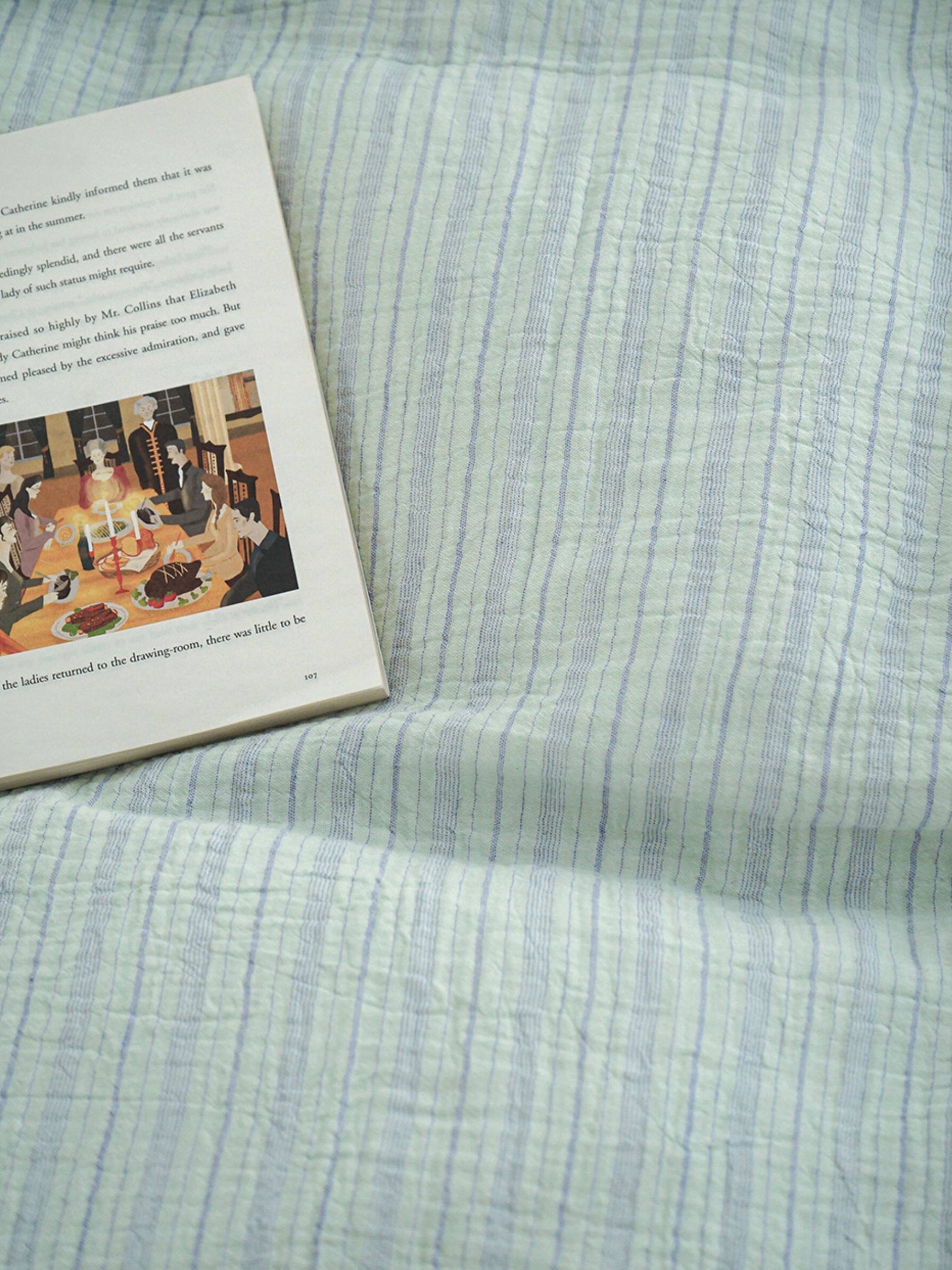 Double Gauze Stripe Cotton Bedding Set