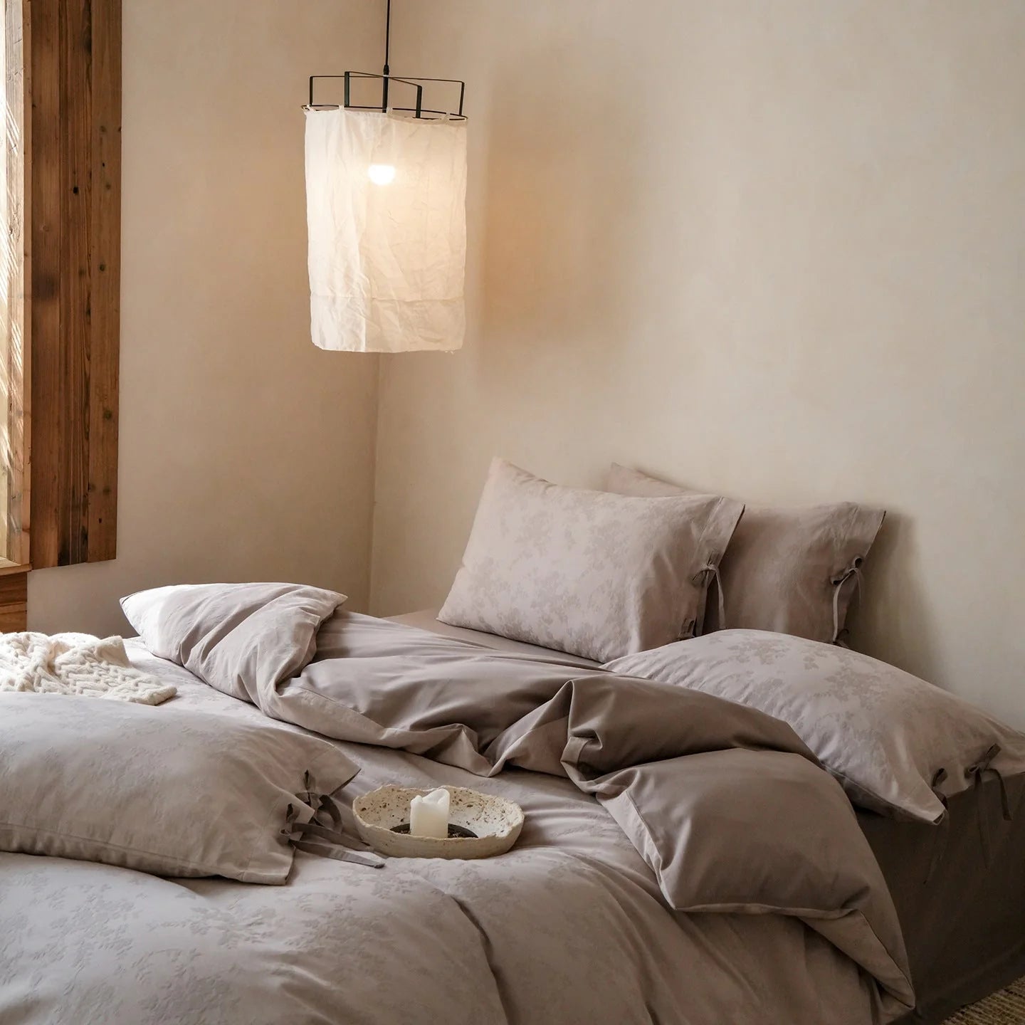 Liora Ribbon Bow Tied Floral Bedding Set