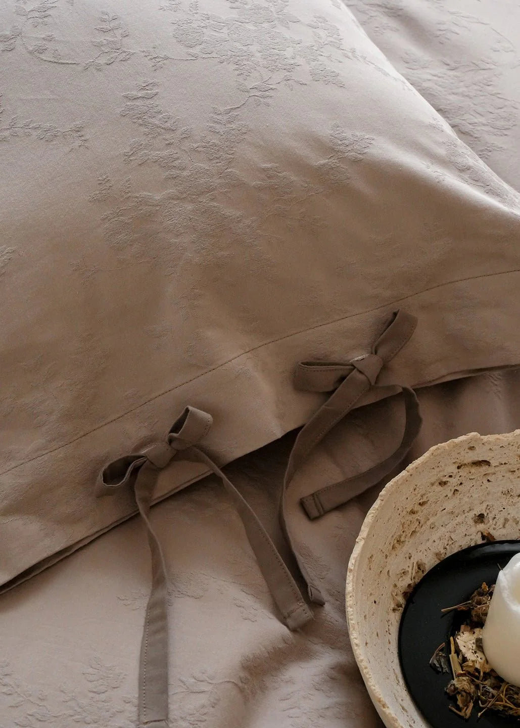 Liora Ribbon Bow Tied Floral Bedding Set