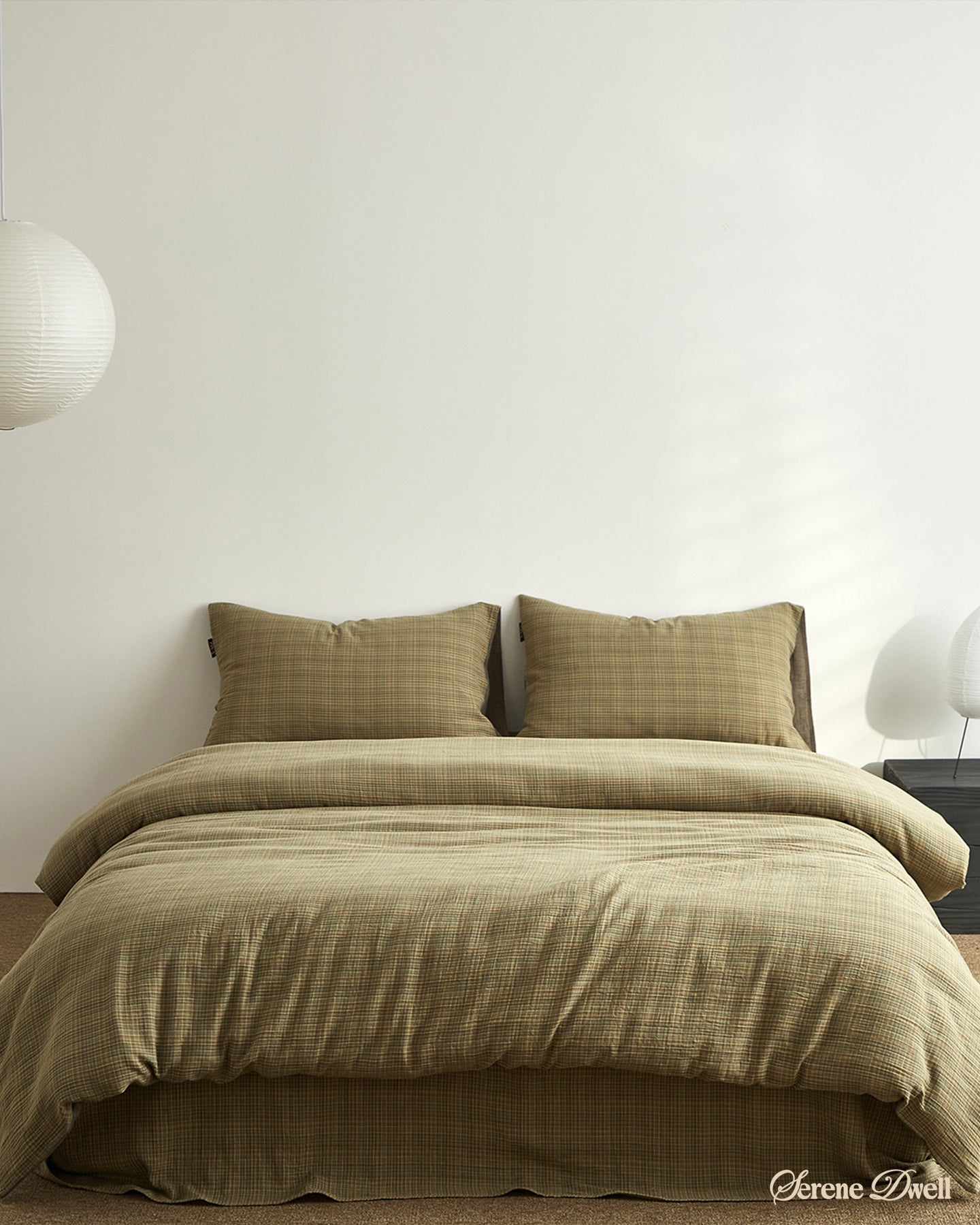 Mira striped Retro Double Gauze Bedding Set