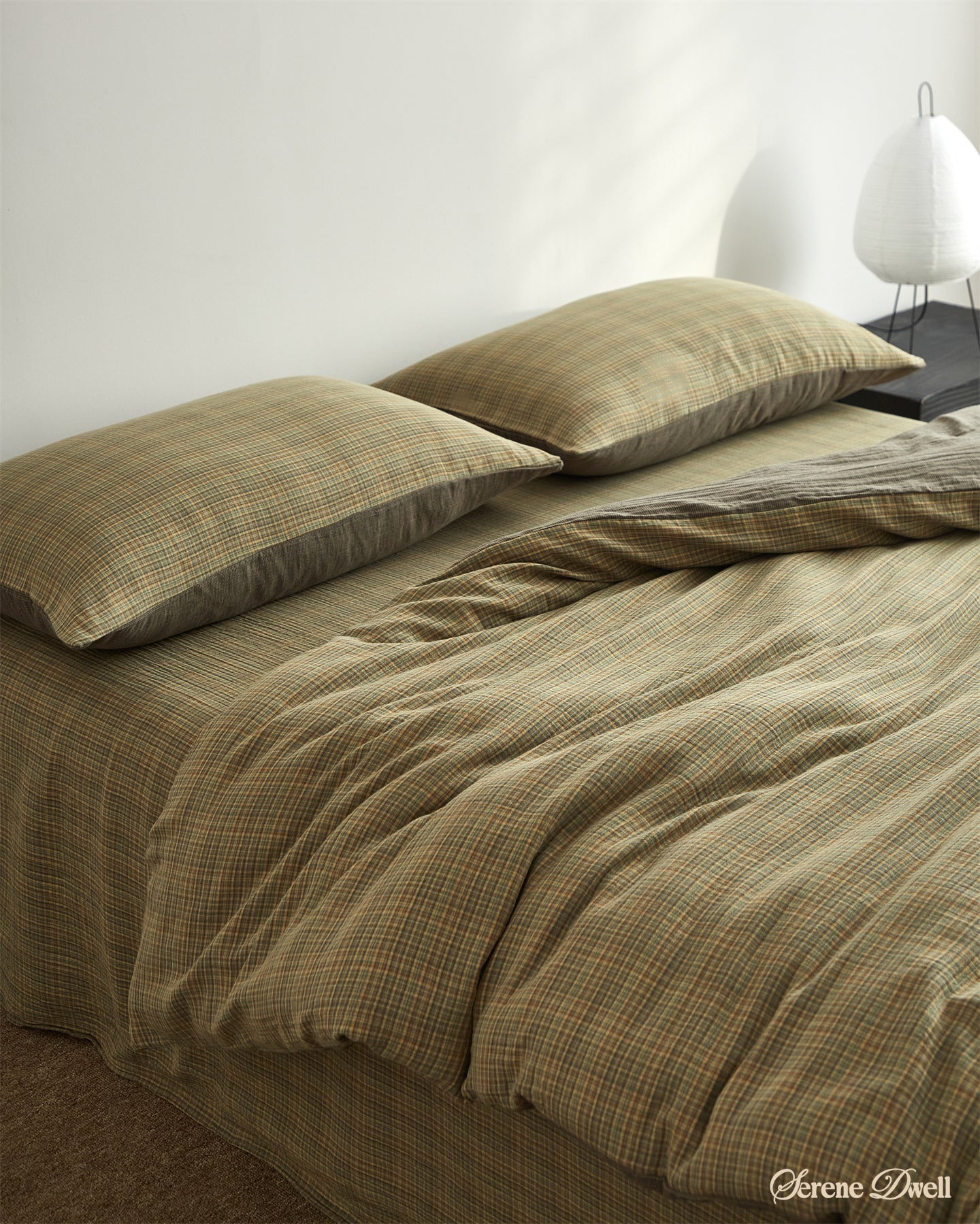 Mira striped Retro Double Gauze Bedding Set