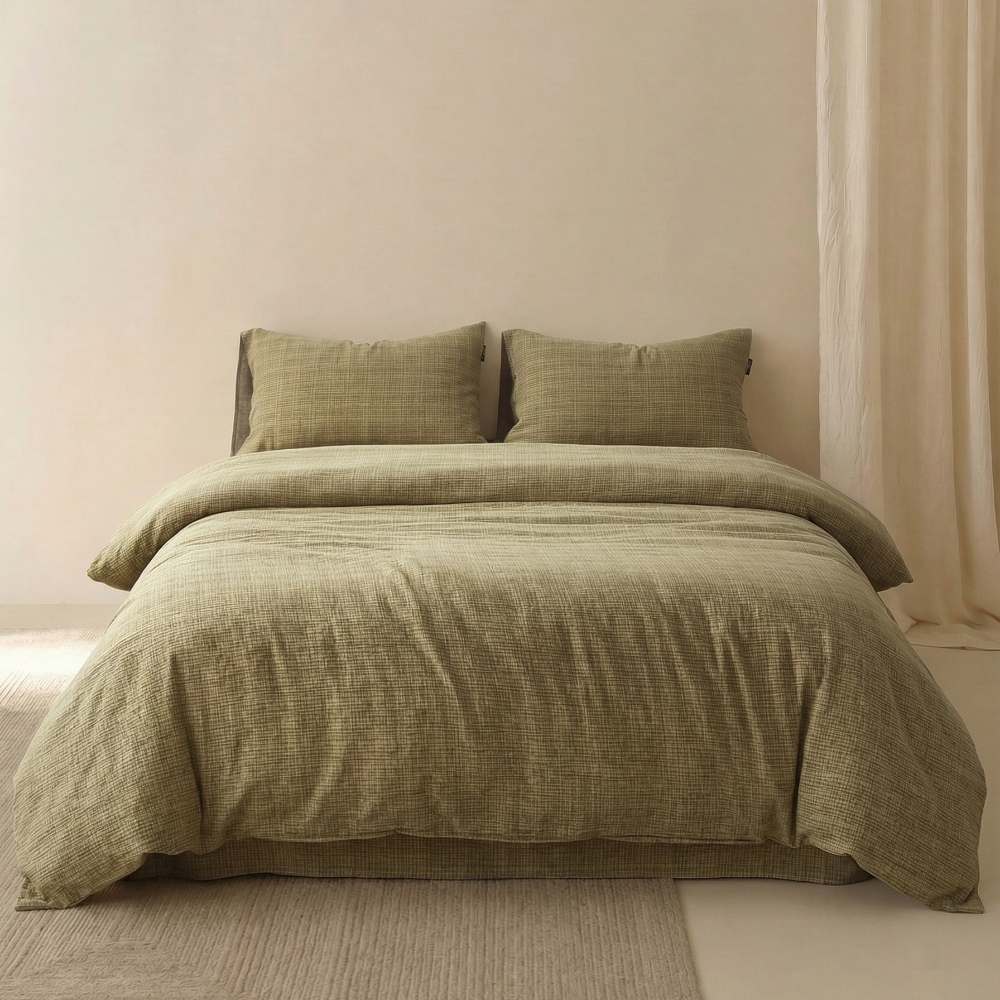Mira striped Retro Double Gauze Bedding Set