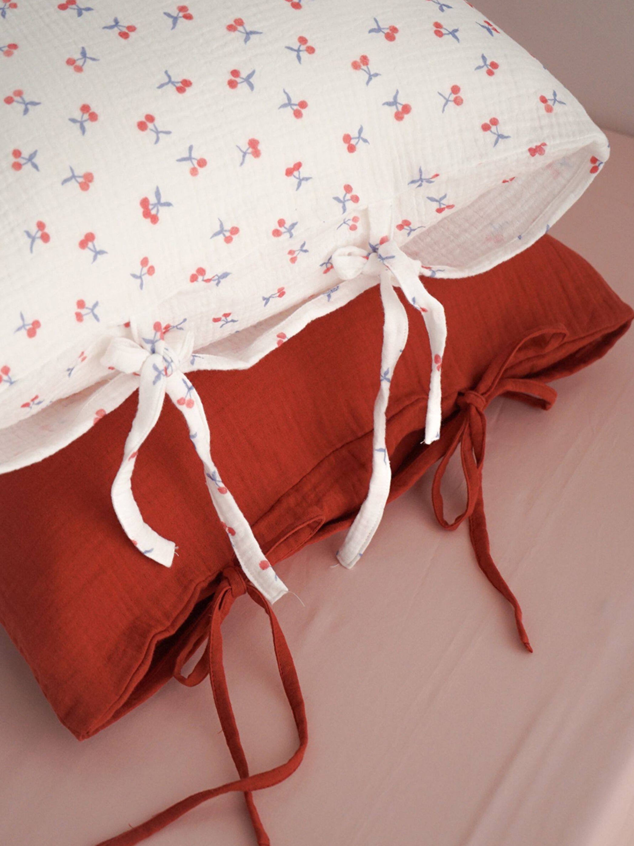 Cherry Print Double Gauze Bedding Set