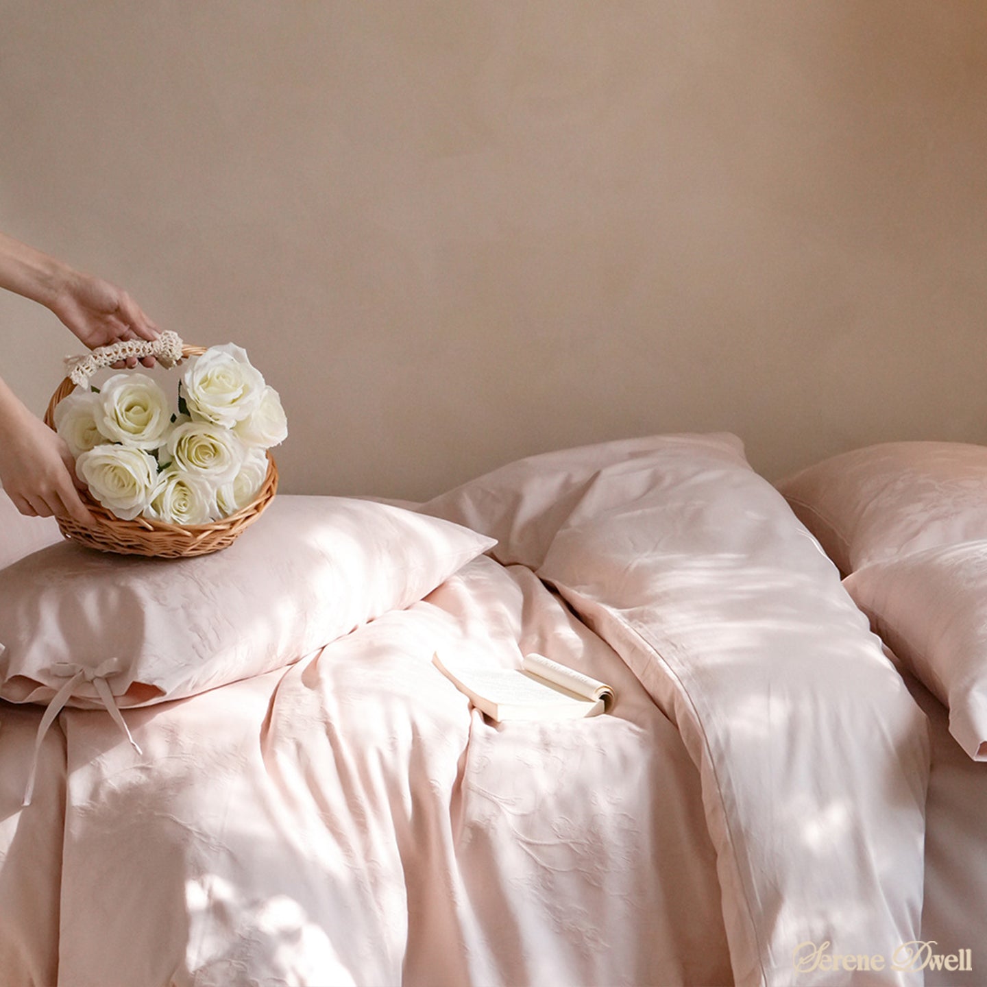 Liora Ribbon Bow Tied Floral Bedding Set