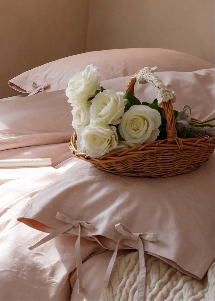 Liora Ribbon Bow Tied Floral Bedding Set