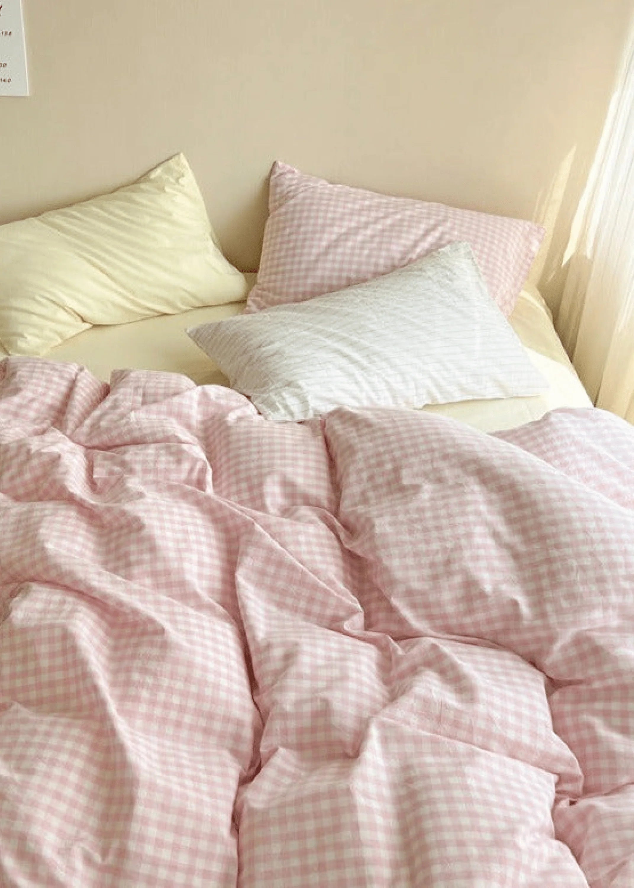 Mixed Gingham Bedding Set