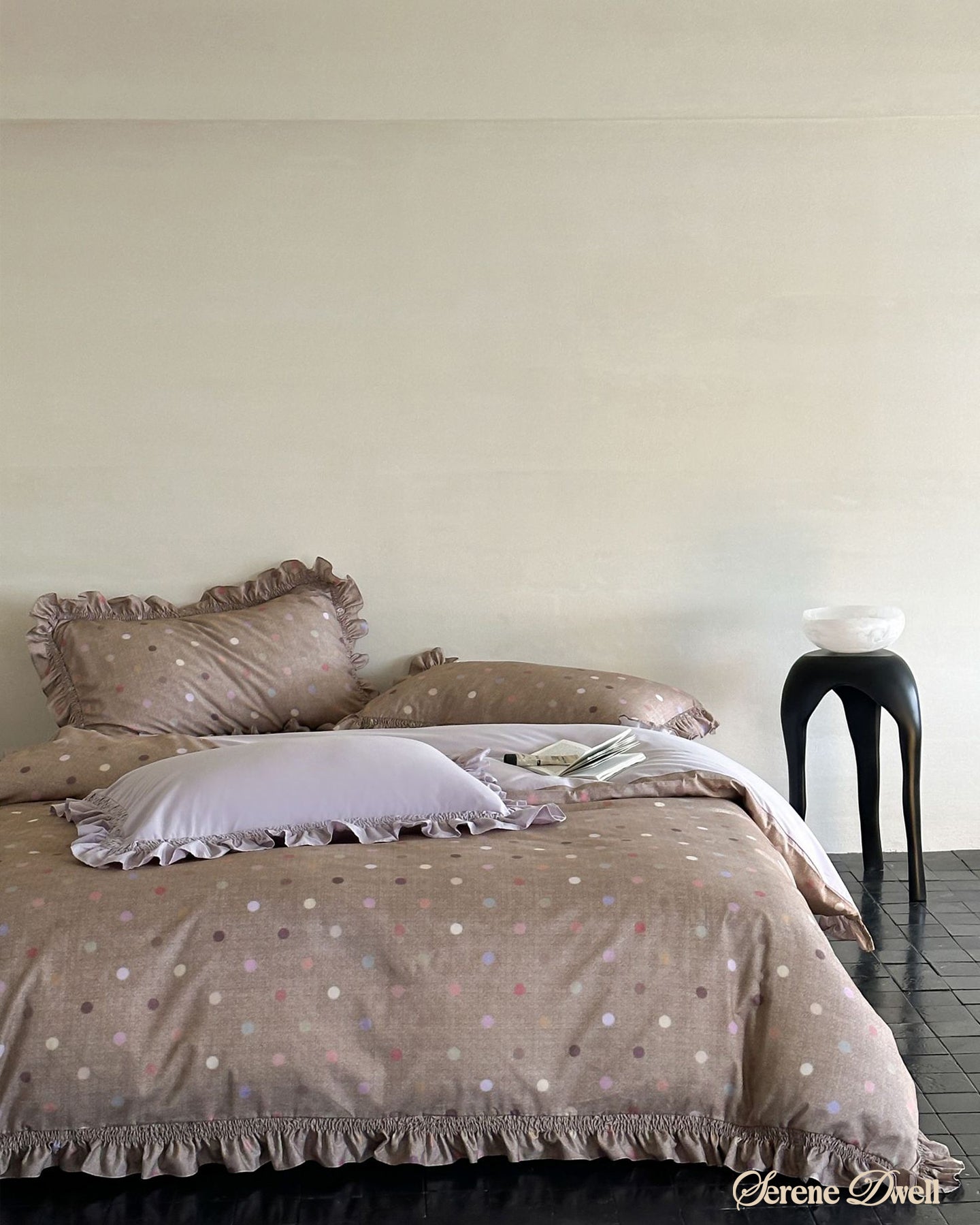 Aria Polka Dot Ruffle Bedding Set