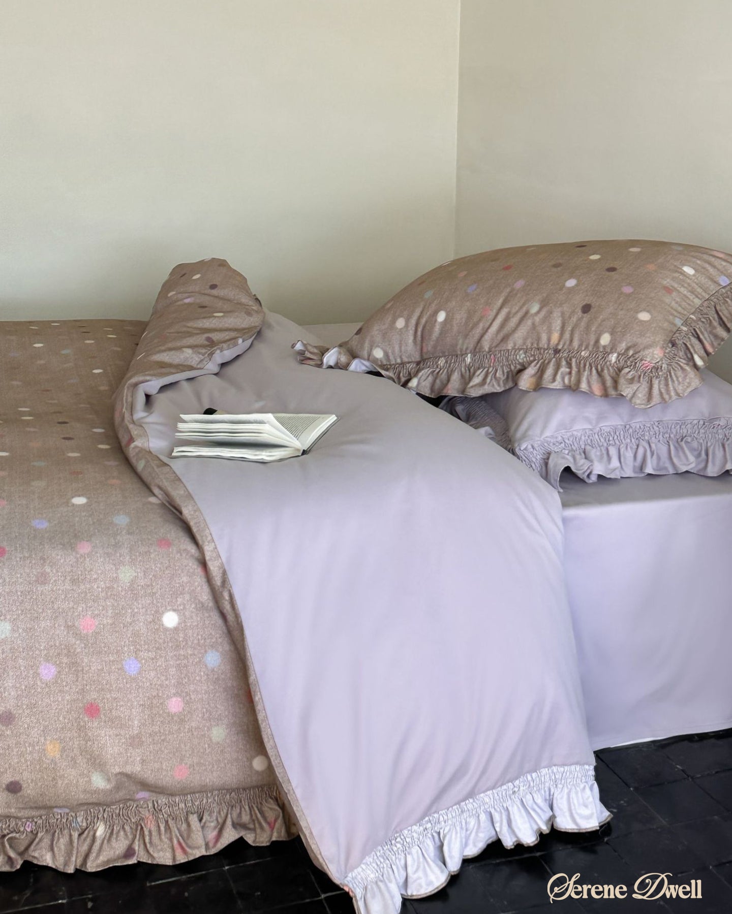 Aria Polka Dot Ruffle Bedding Set