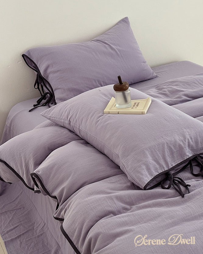 Serena Ribbon Tied Bedding Set