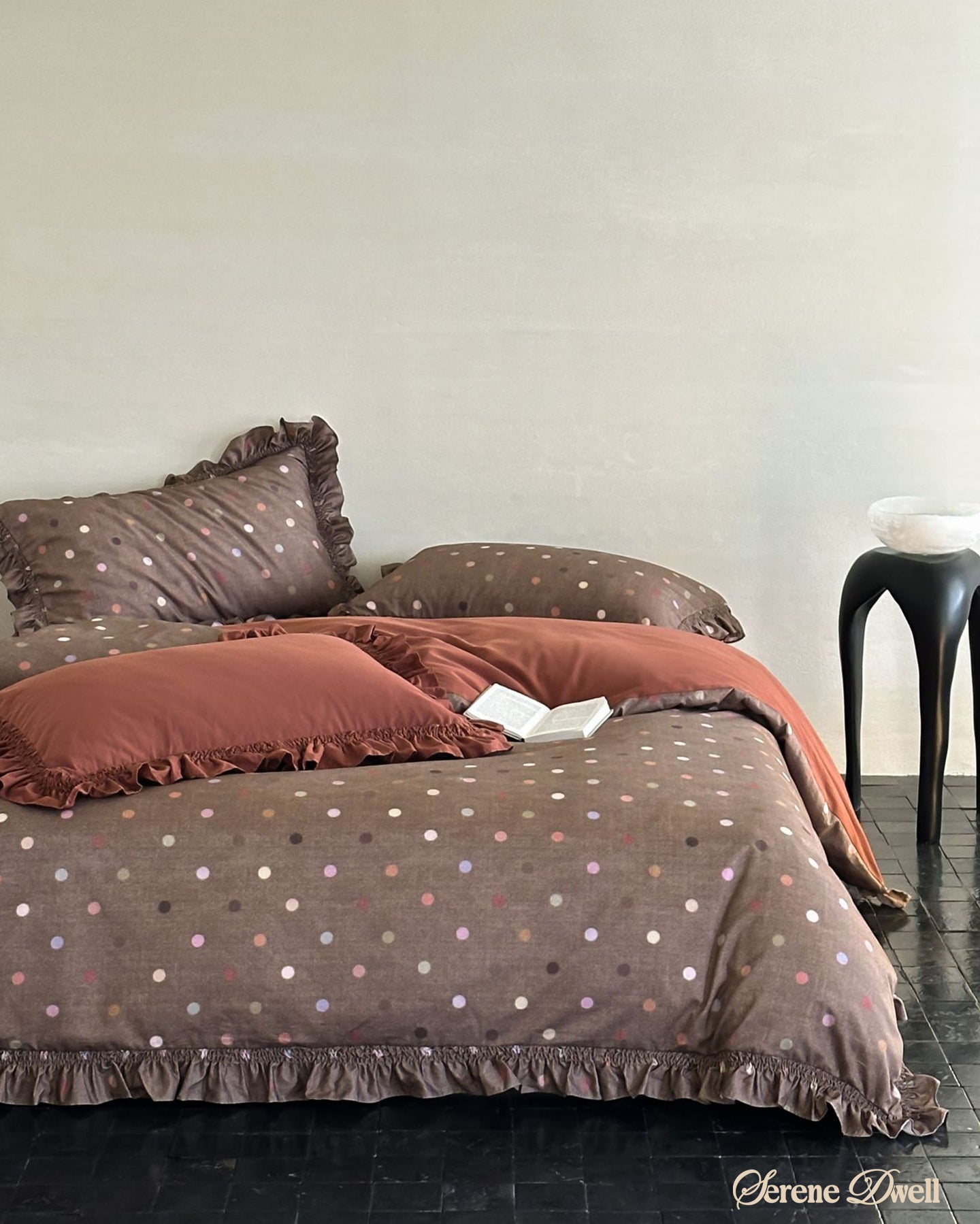 Aria Polka Dot Ruffle Bedding Set