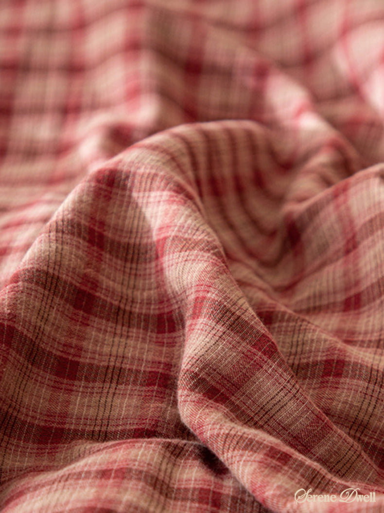 Felicity Gingham Lace Ruffle Bedding Set