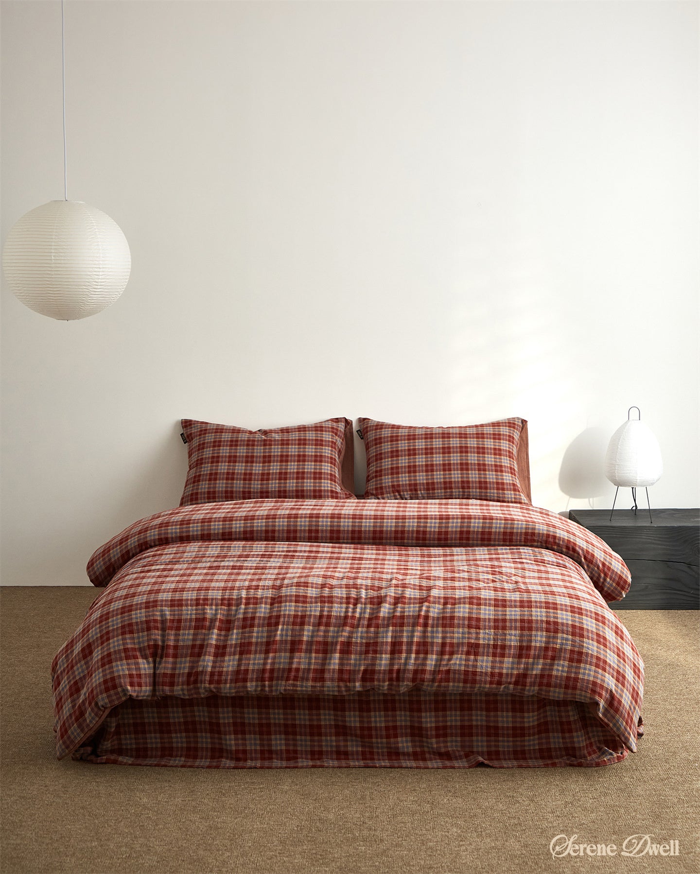 Mira striped Retro Double Gauze Bedding Set