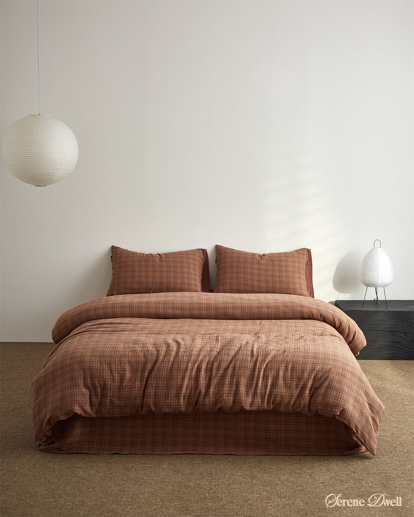 Mira striped Retro Double Gauze Bedding Set