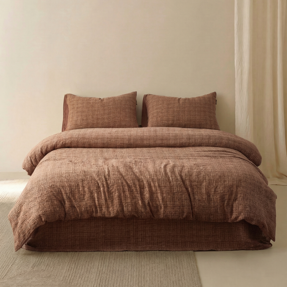 Mira striped Retro Double Gauze Bedding Set