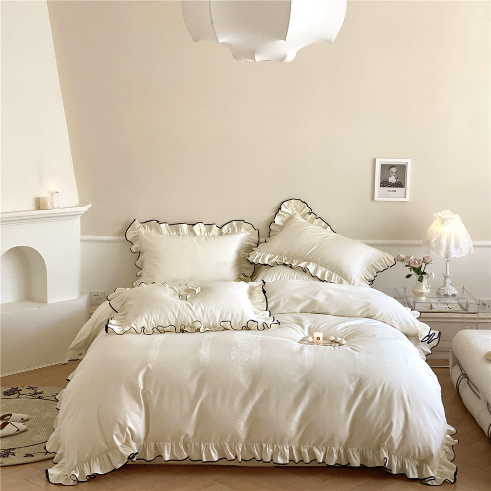 Silky Ruffle Bedding Set