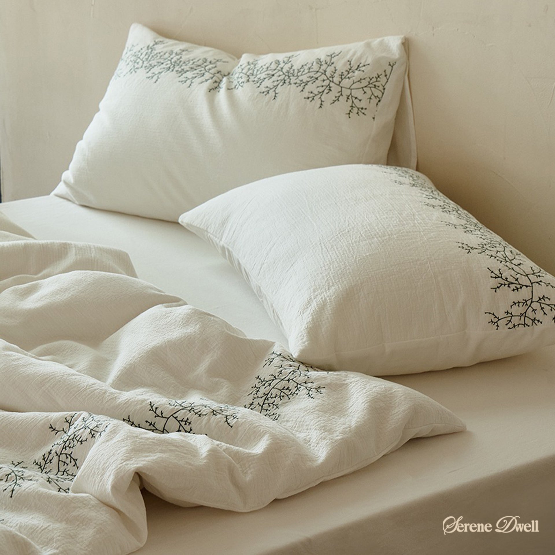 Amara Floral Embroidered Bedding Set