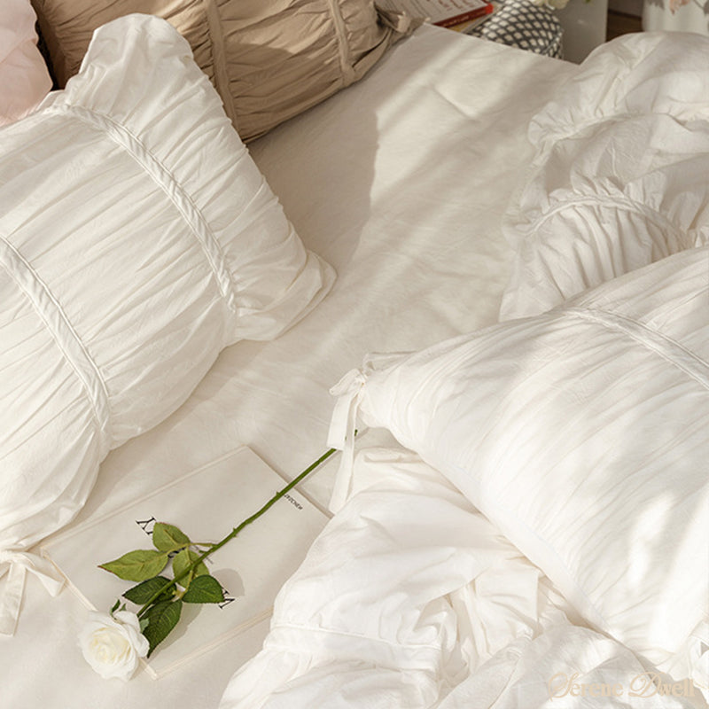 Coquette Ruffle Bedding Set with Ties