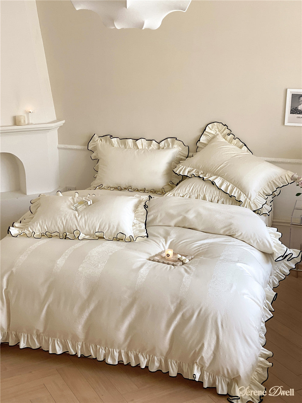 Silky Ruffle Bedding Set