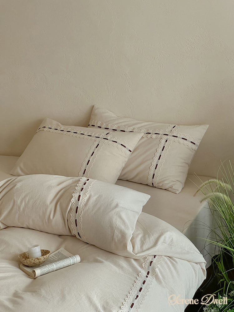 Riona Jacquard Lace Bedding Set