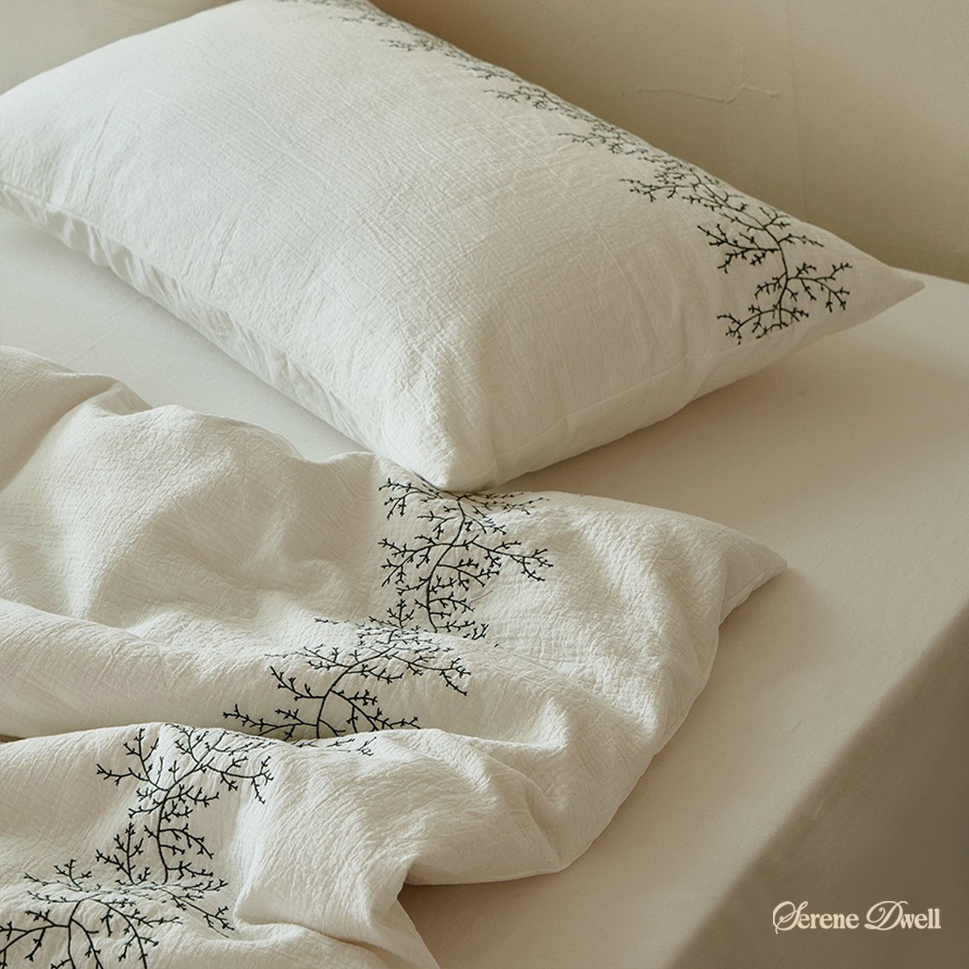 Amara Floral Embroidered Bedding Set