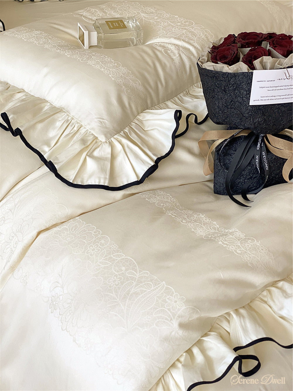 Silky Ruffle Bedding Set