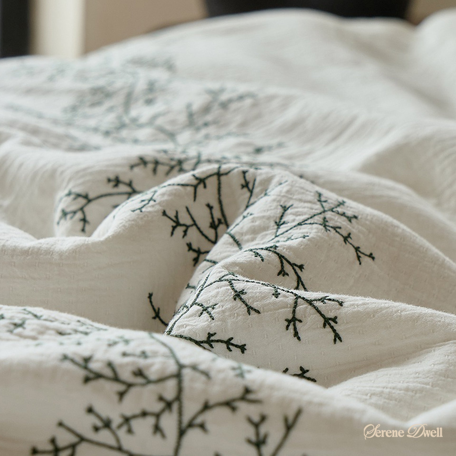 Amara Floral Embroidered Bedding Set
