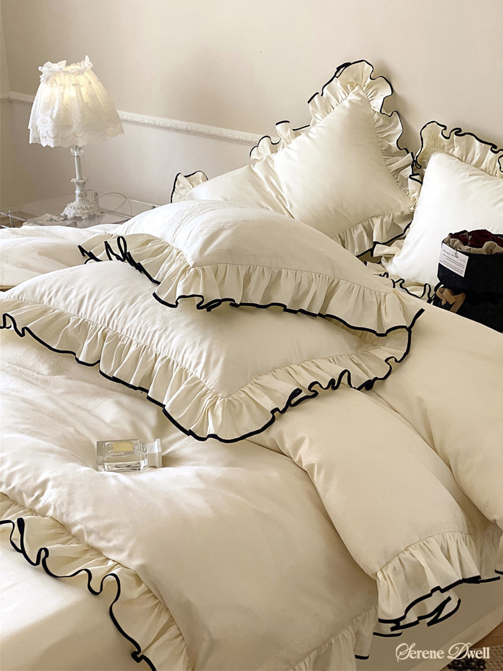 Silky Ruffle Bedding Set