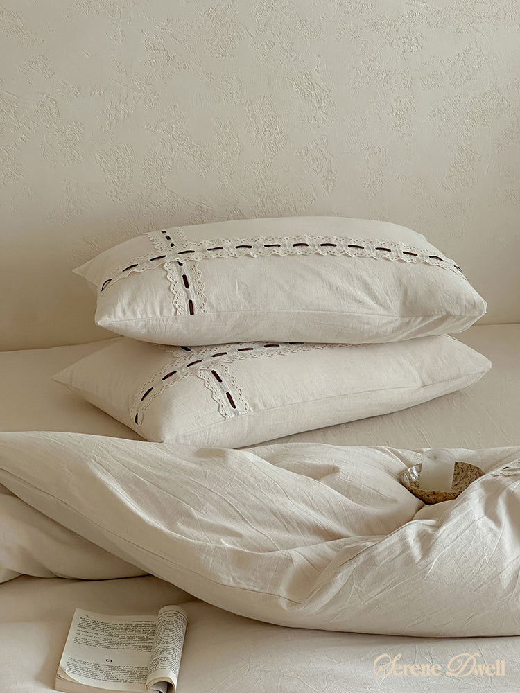 Riona Jacquard Lace Bedding Set