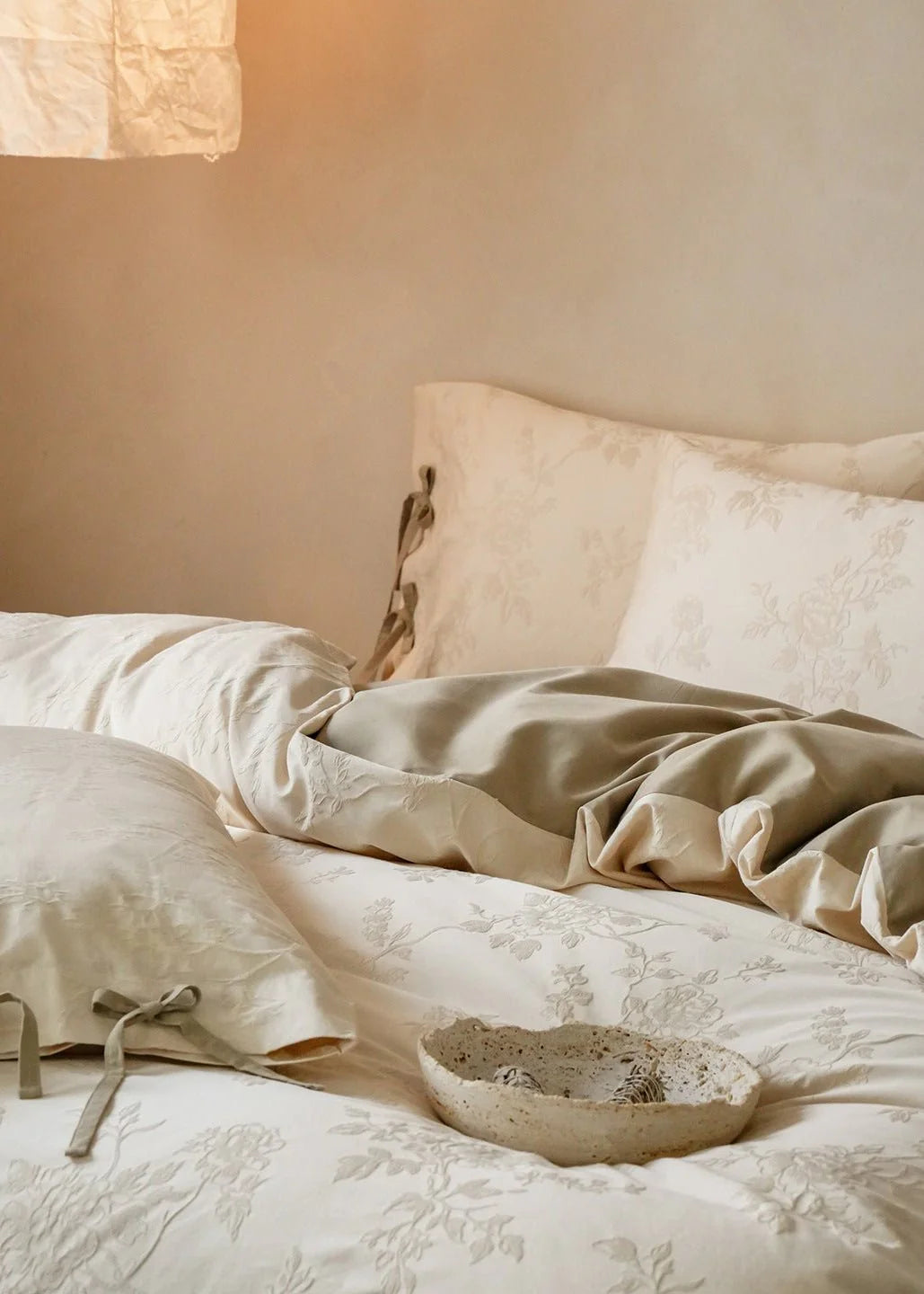 Liora Ribbon Bow Tied Floral Bedding Set